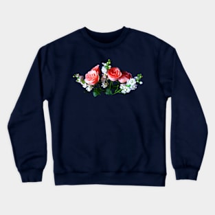 Pink Roses and Snapdragons Crewneck Sweatshirt